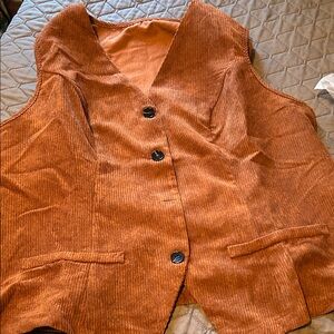 SHEIN Brown Corduroy Vest